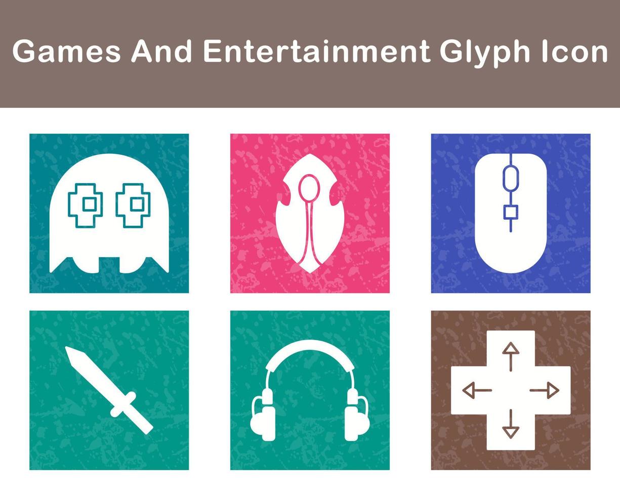 Games And Entertainment Vector Icon Set