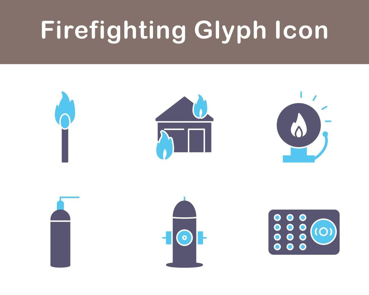 Firefighting Vector Icon Set