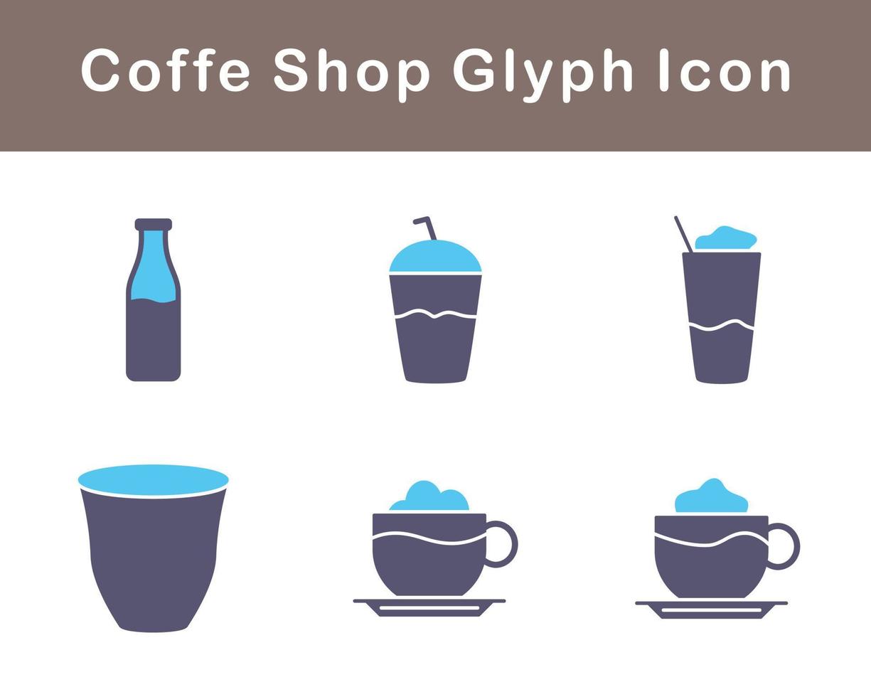 Coffe Shop Vector Icon Set