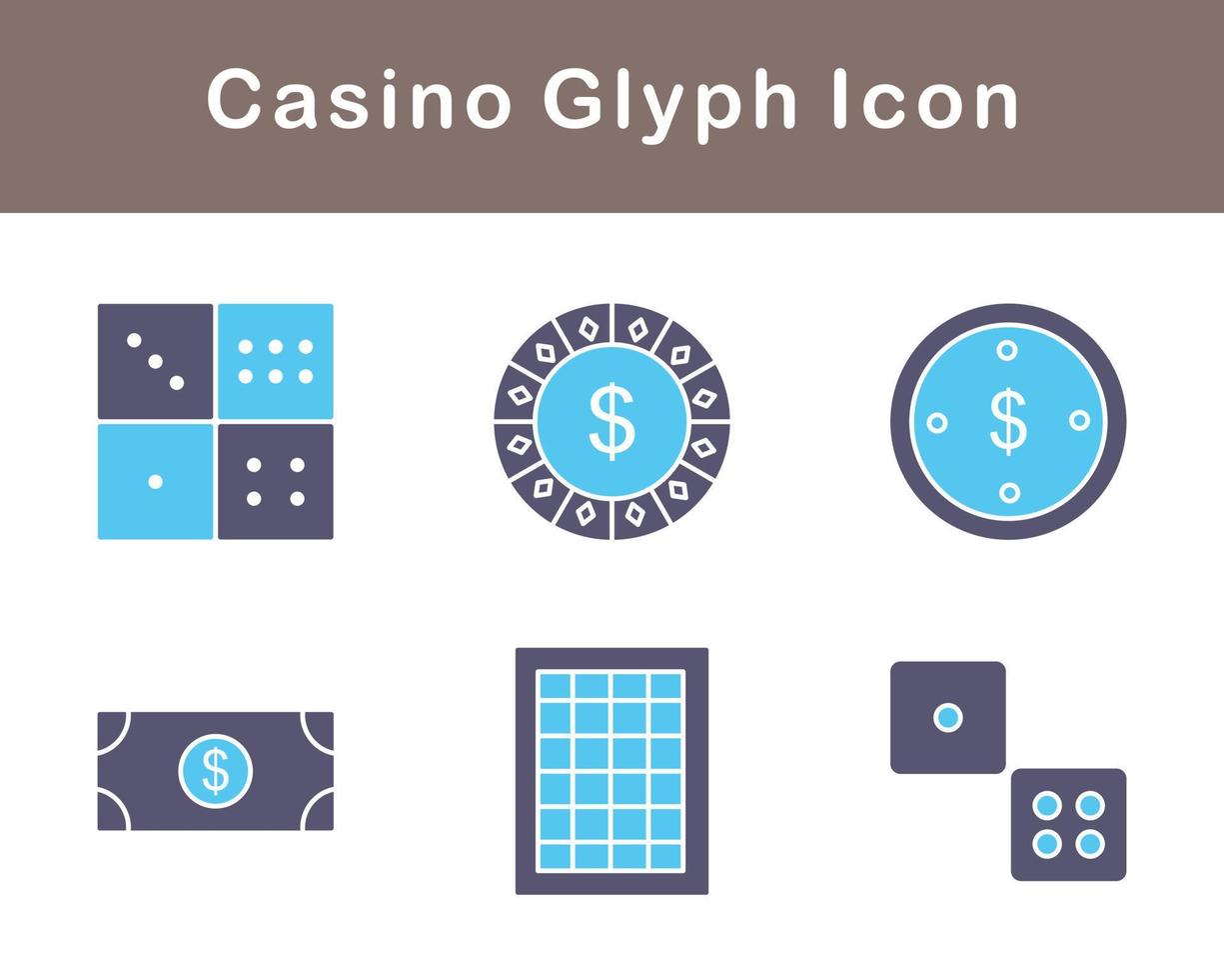 casino vector icono conjunto