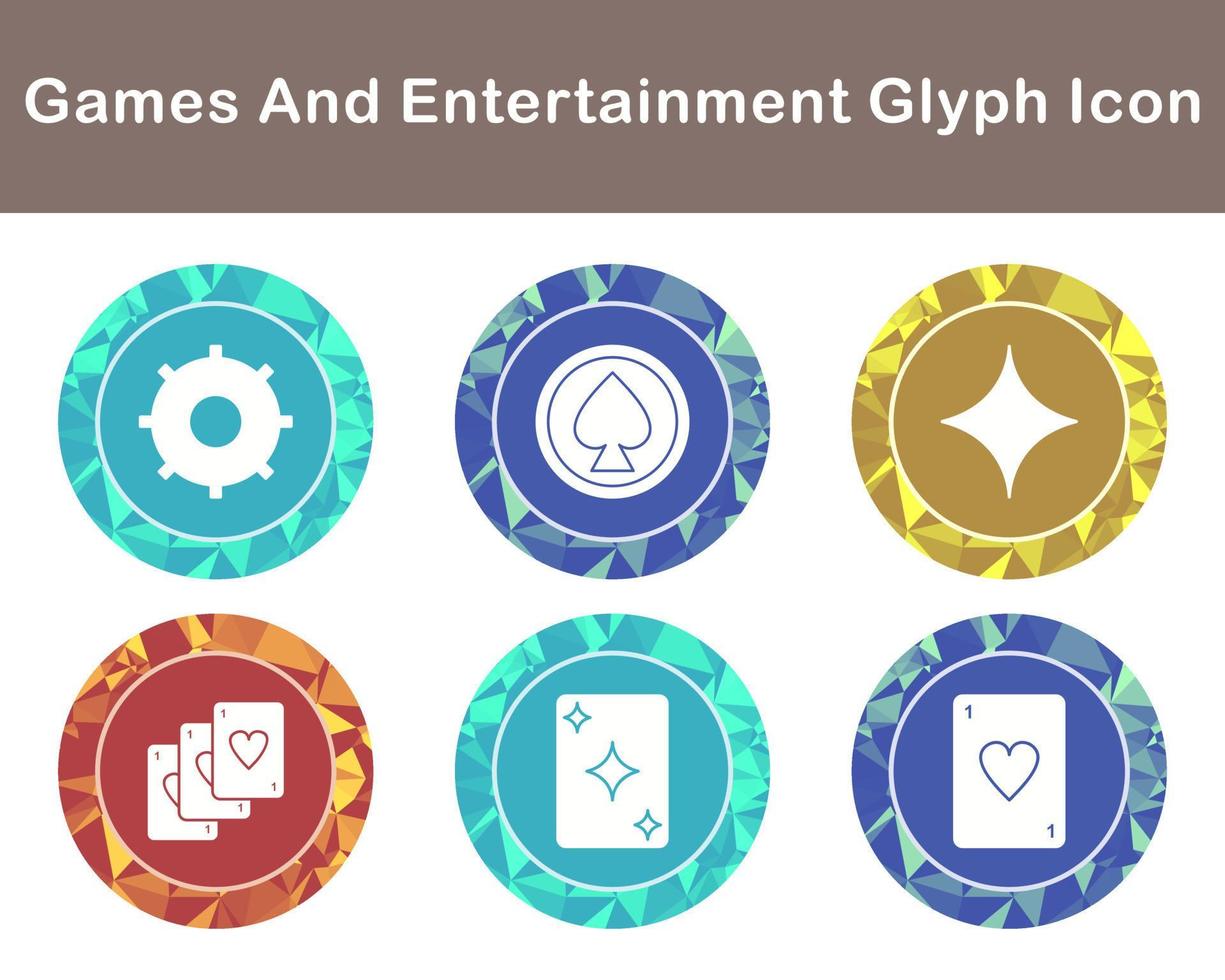 Games And Entertainment Vector Icon Set