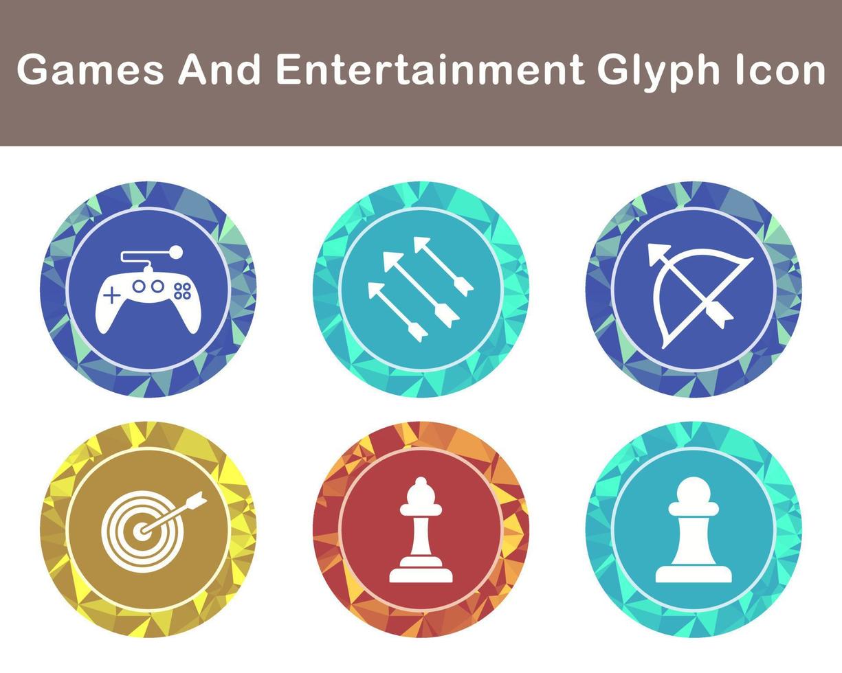 Games And Entertainment Vector Icon Set