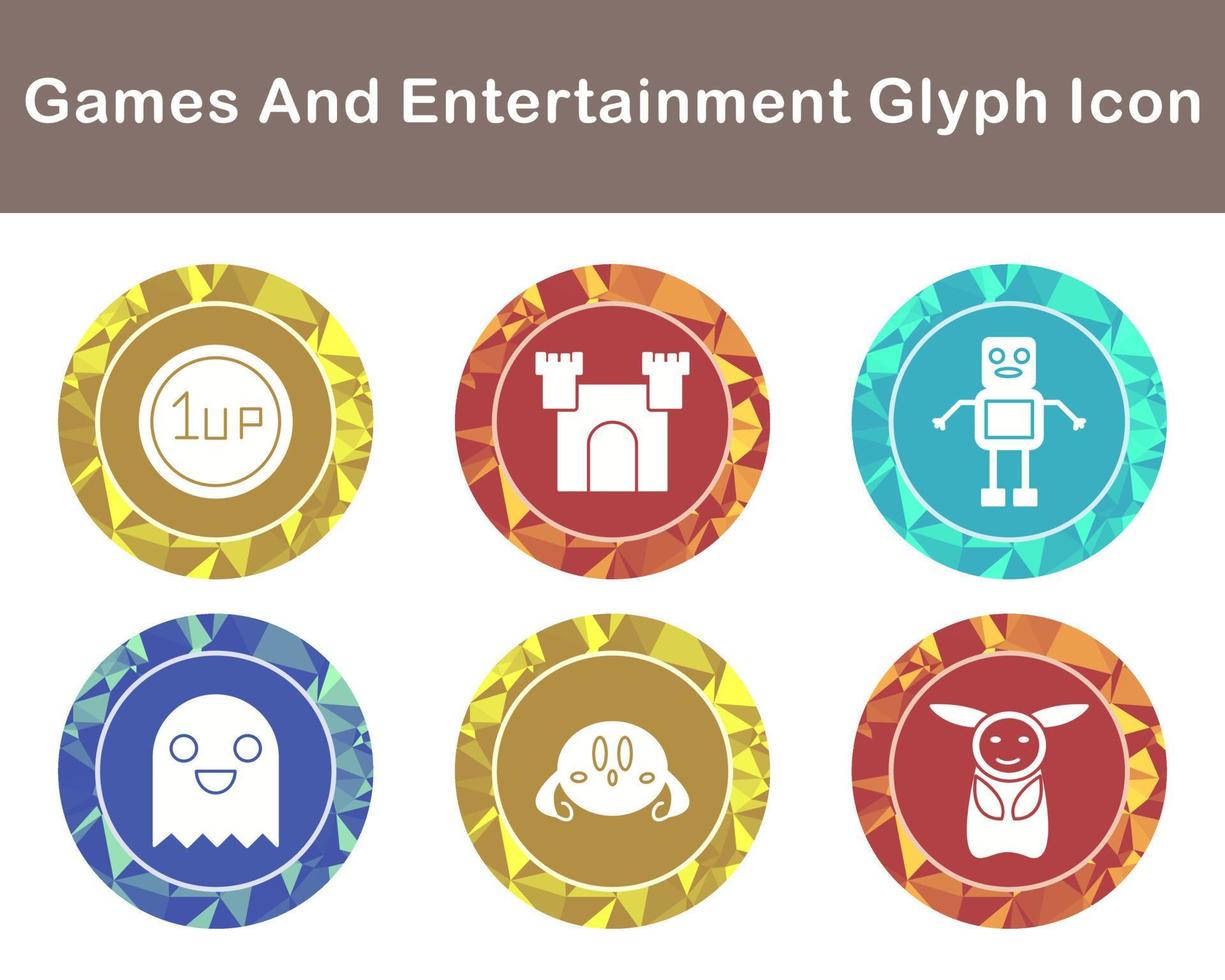 Games And Entertainment Vector Icon Set