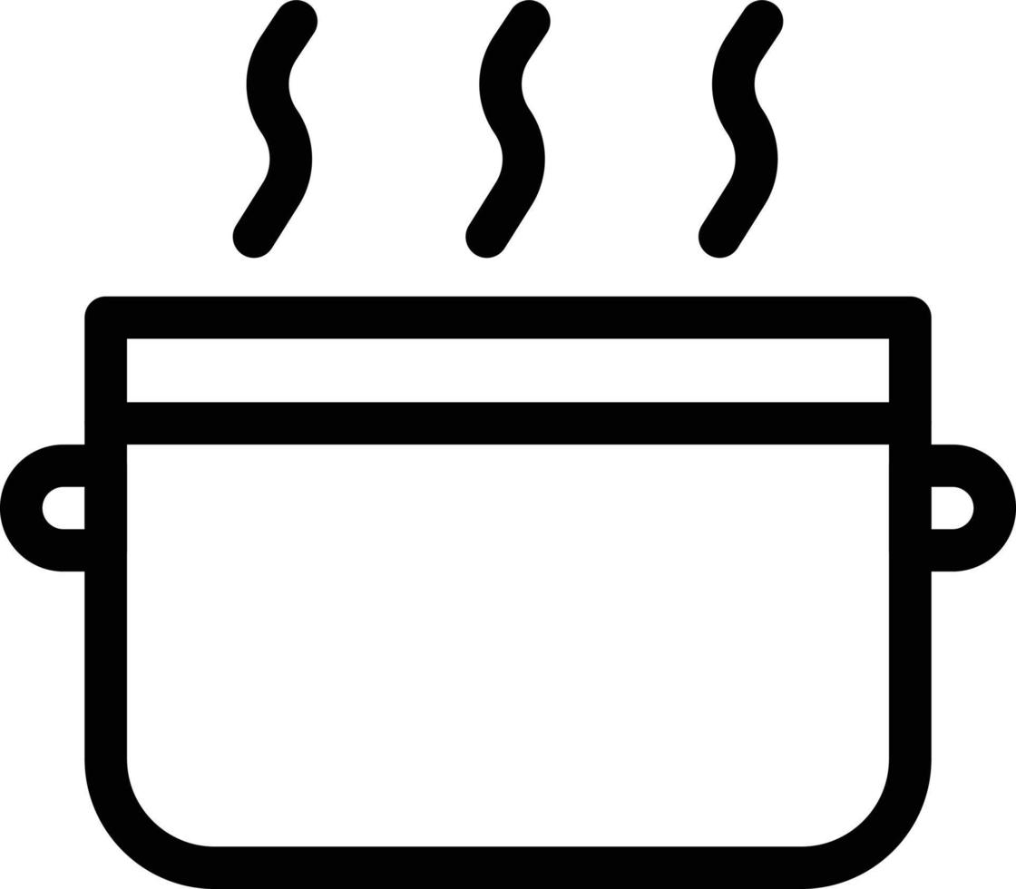 ilustración de vector de olla de cocina en un fondo. símbolos de calidad premium. iconos vectoriales para concepto y diseño gráfico.