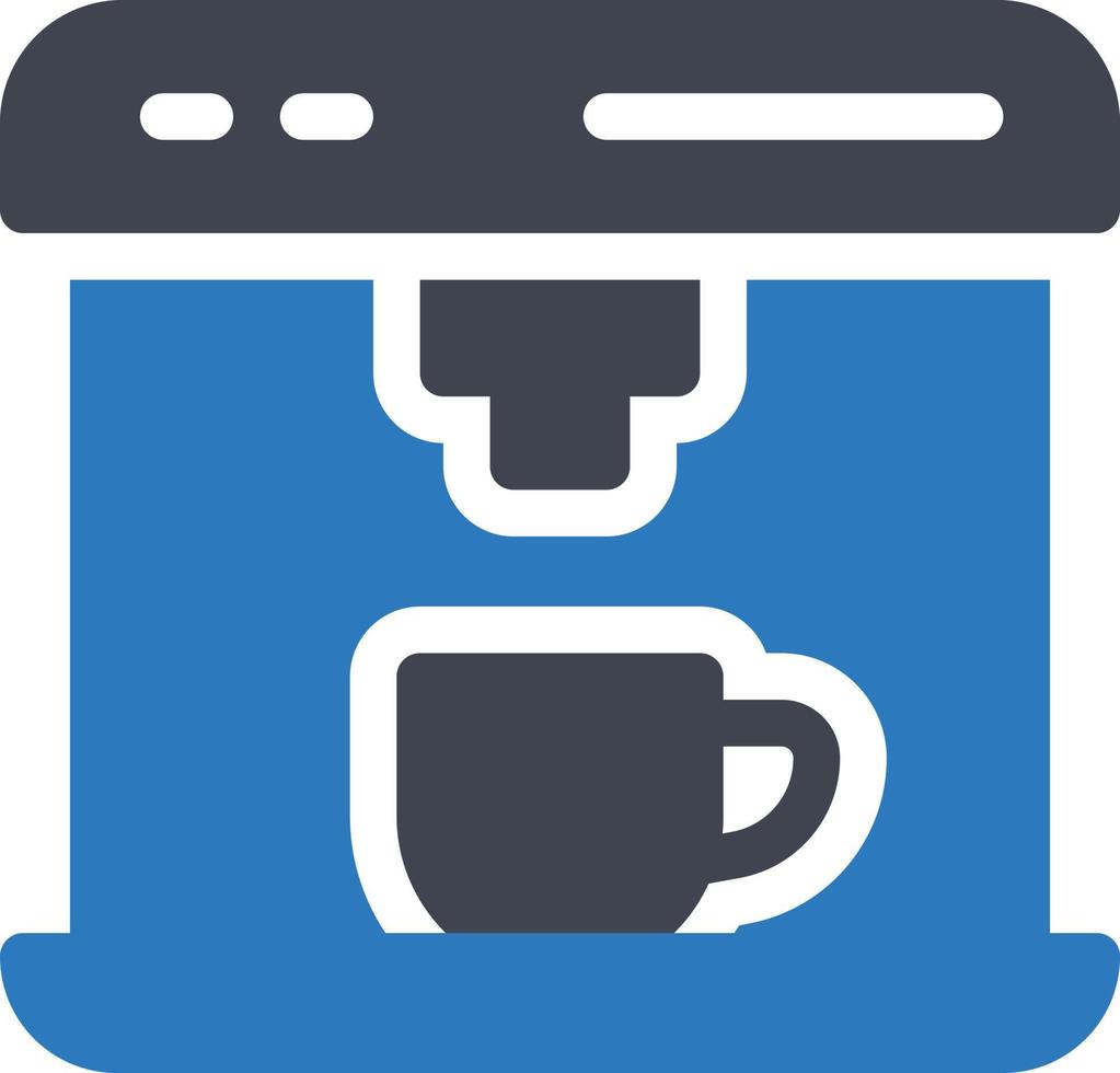 ilustración vectorial de la máquina de café en un fondo. símbolos de calidad premium. iconos vectoriales para el concepto y el diseño gráfico. vector