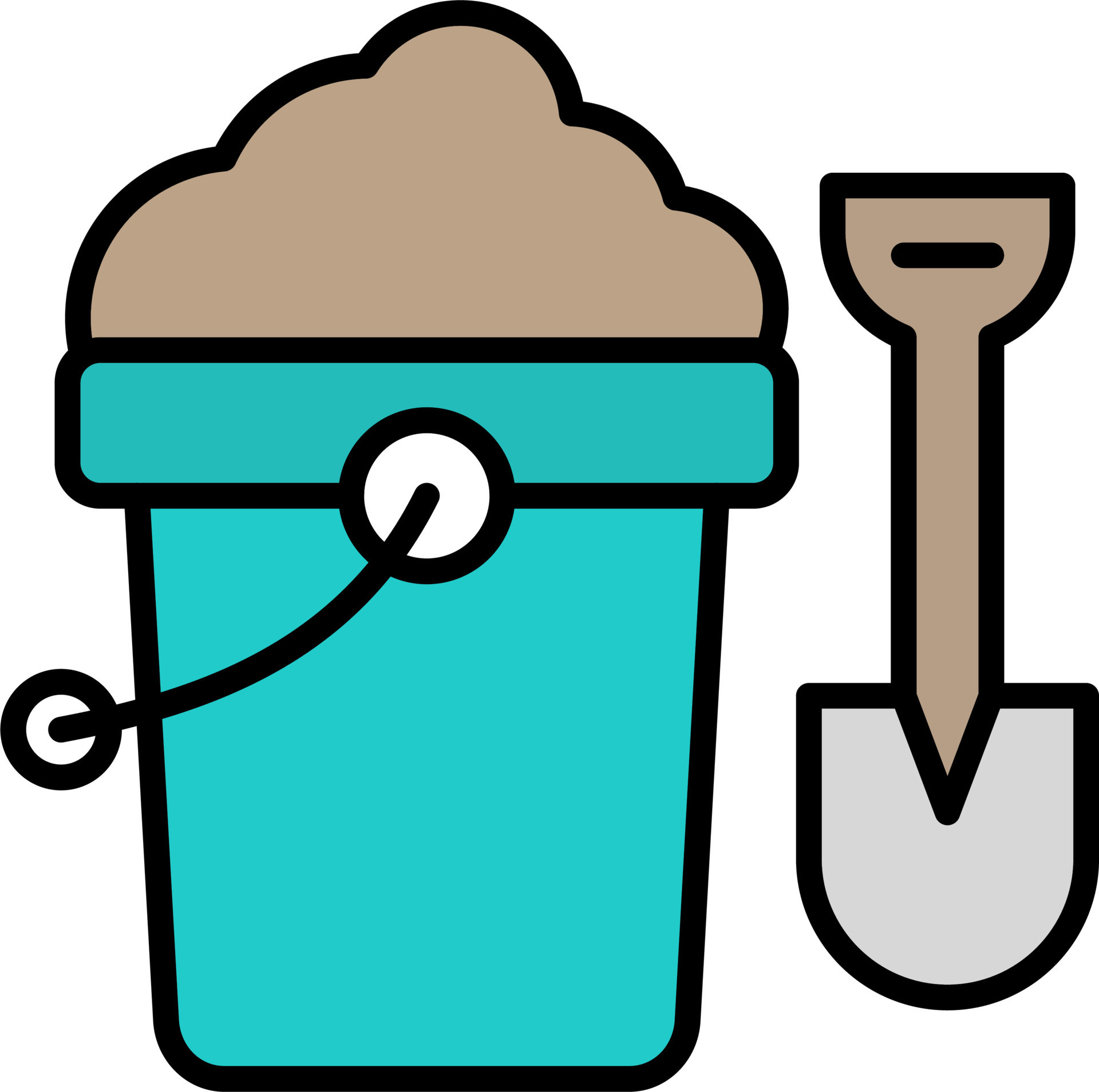 Sand Bucket Vector Icon 20875645 Vector Art at Vecteezy