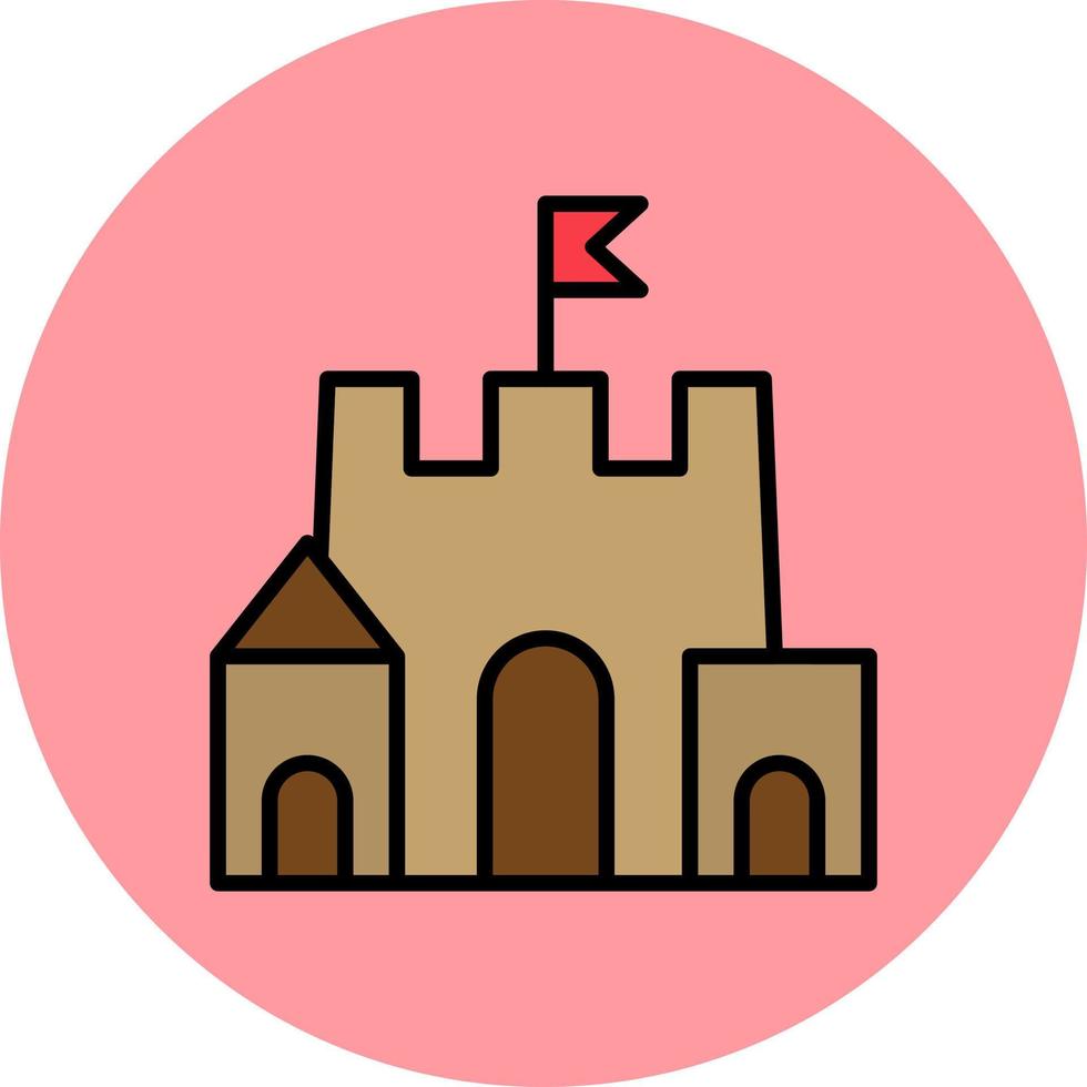 icono de vector de castillo de arena