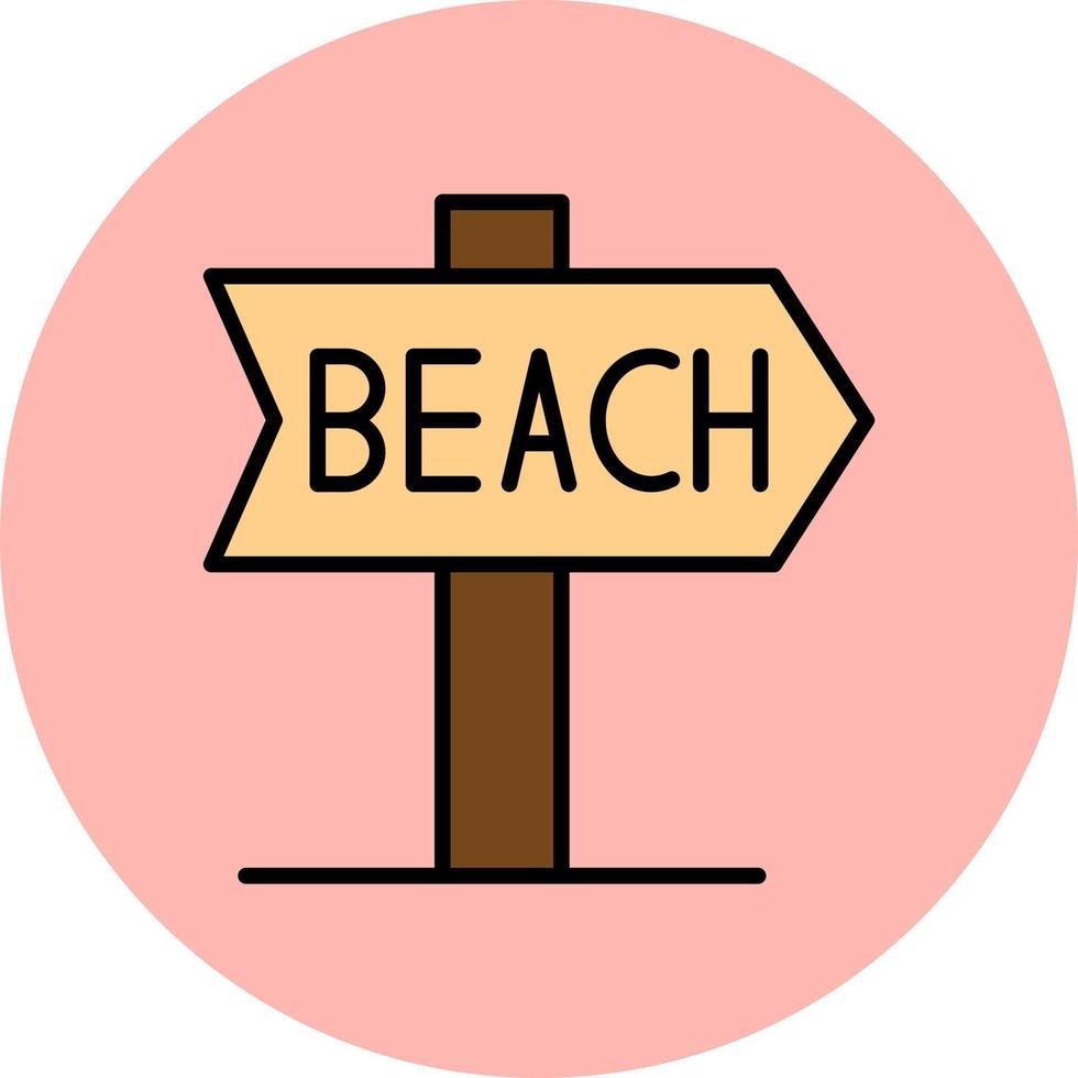 Beach Direction Vector Icon