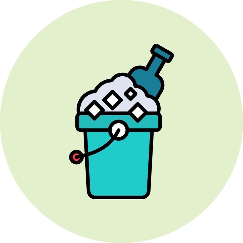Ice Bucket Vector Icon