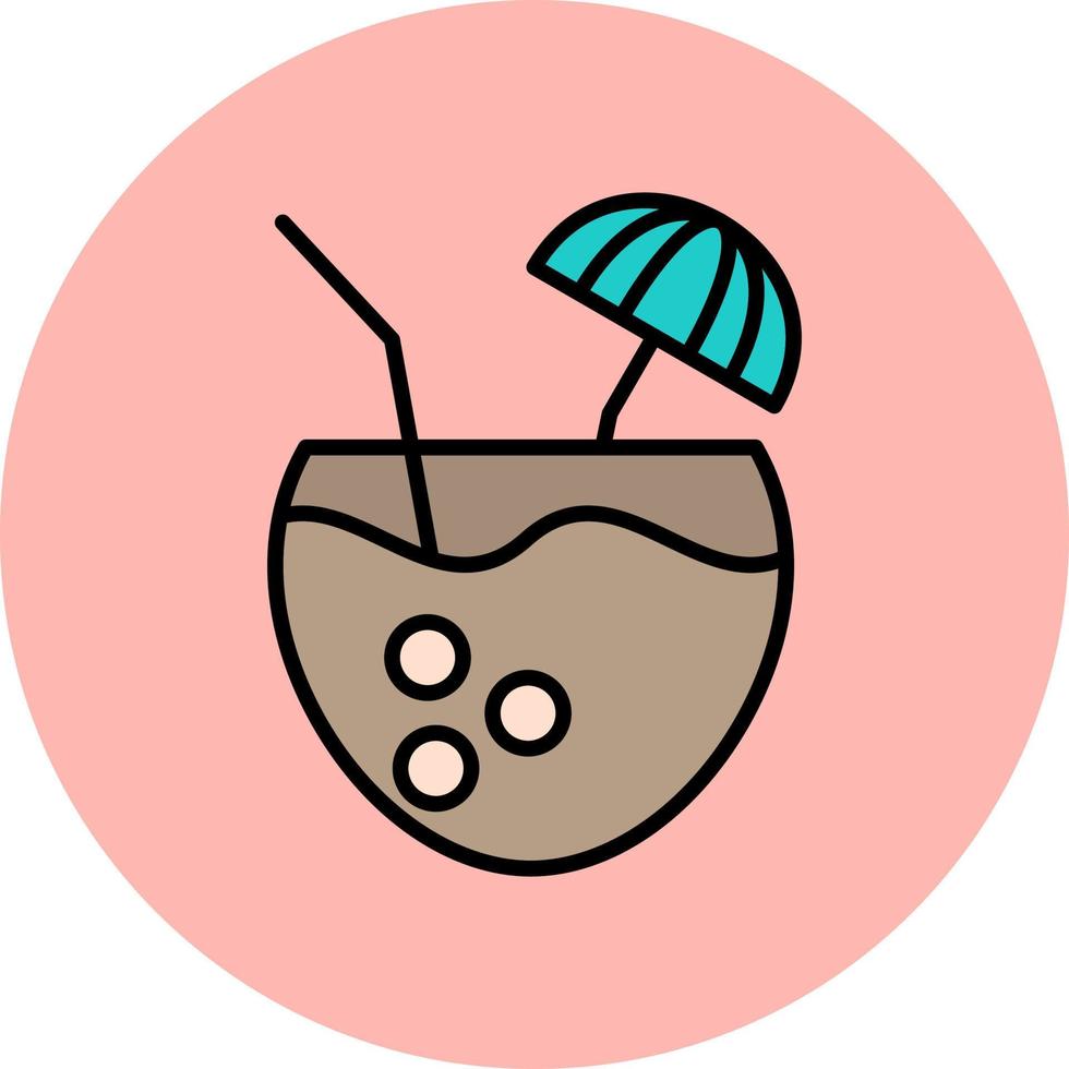 Coconut Drink Vector Icon