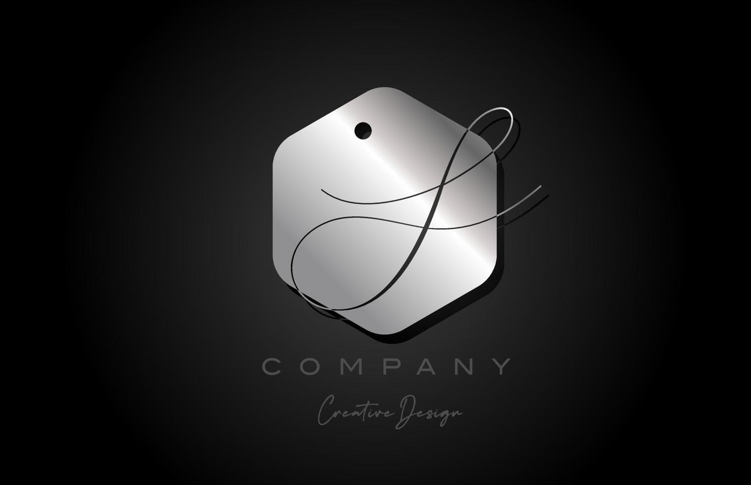 plata gris s alfabeto letra logo icono diseño con metal y elegante estilo. creativo polígono modelo para negocio y empresa vector