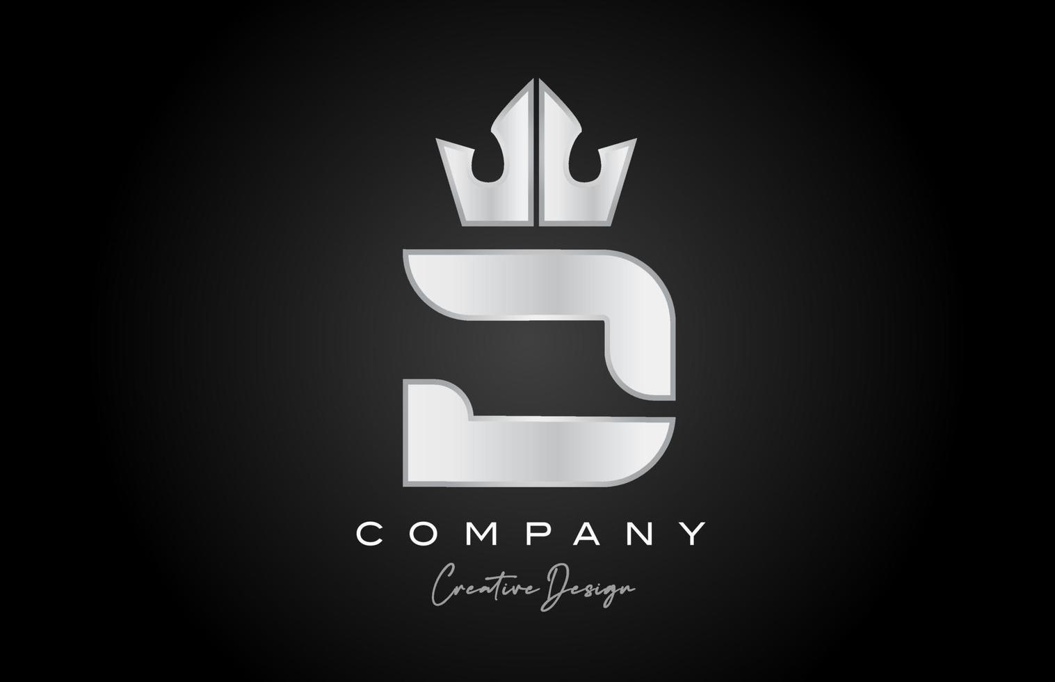 plata gris re alfabeto letra logo icono diseño. creativo corona Rey modelo para empresa y negocio vector