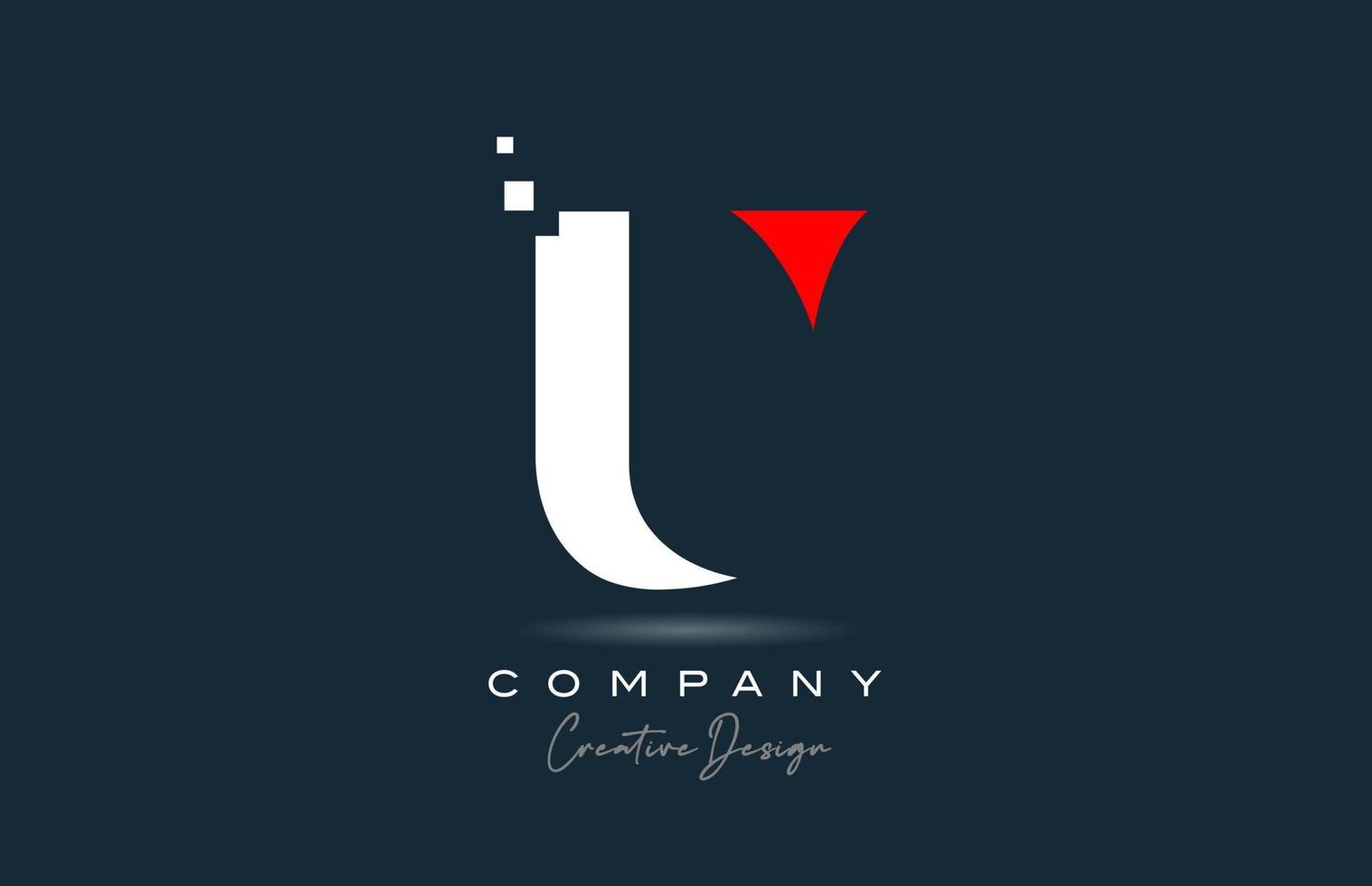 rojo blanco tu alfabeto letra logo icono diseño con puntos creativo modelo para negocio y empresa vector