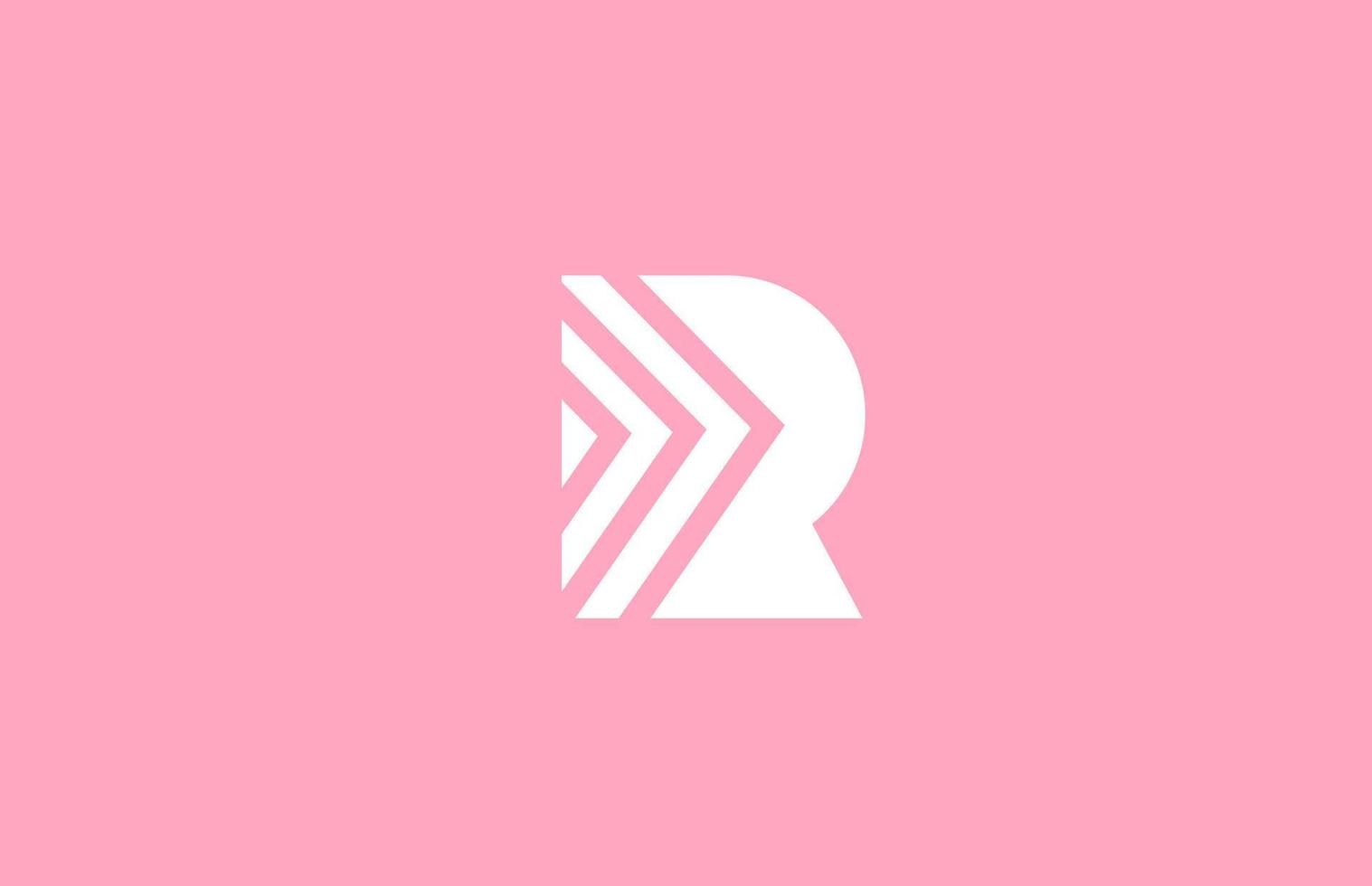 rosado geométrico r alfabeto letra logo icono con línea diseño. creativo modelo para negocio y empresa vector