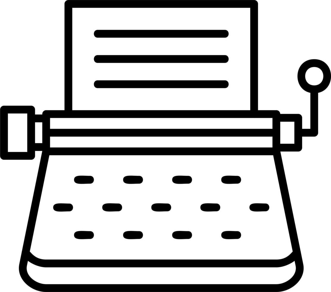 icono de vector de máquina de escribir