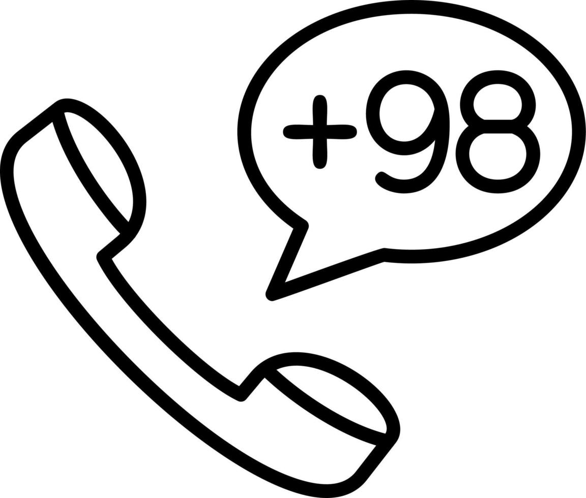 Iran Dial code Vector Icon