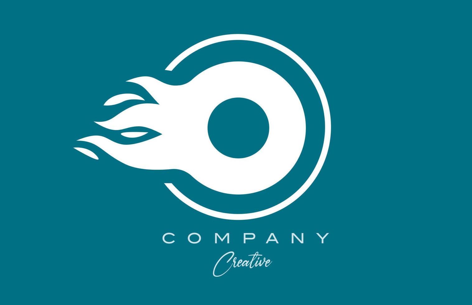 o azul blanco alfabeto letra icono para corporativo con llamas fuego diseño para un empresa logo vector