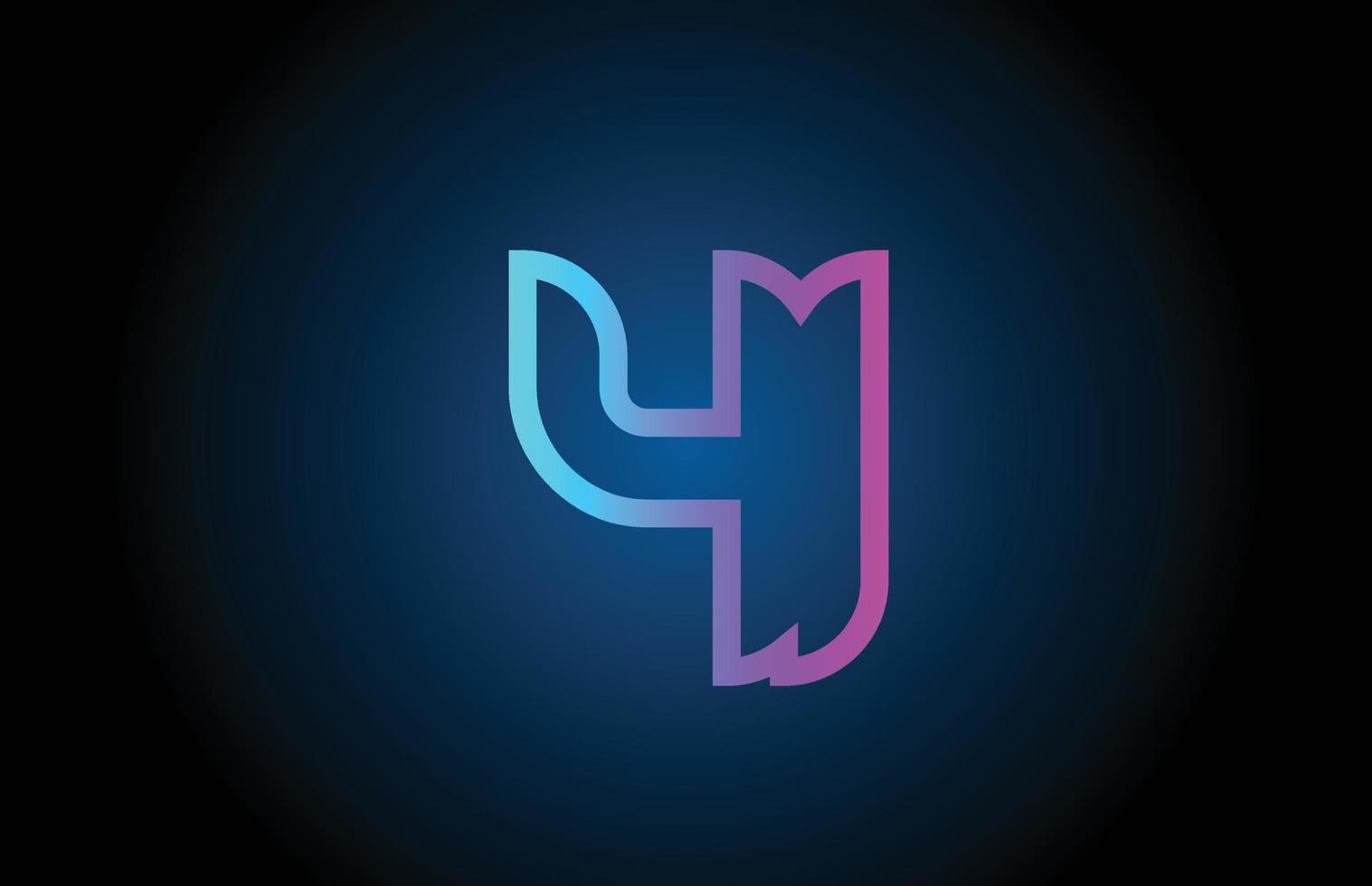 pink line 41 number logo icon design. Creative template for business and company vector