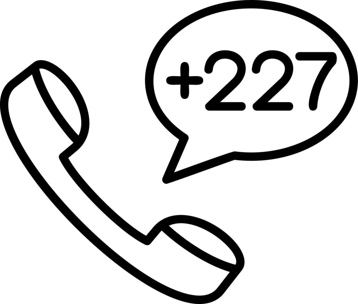 Niger Dial code Vector Icon