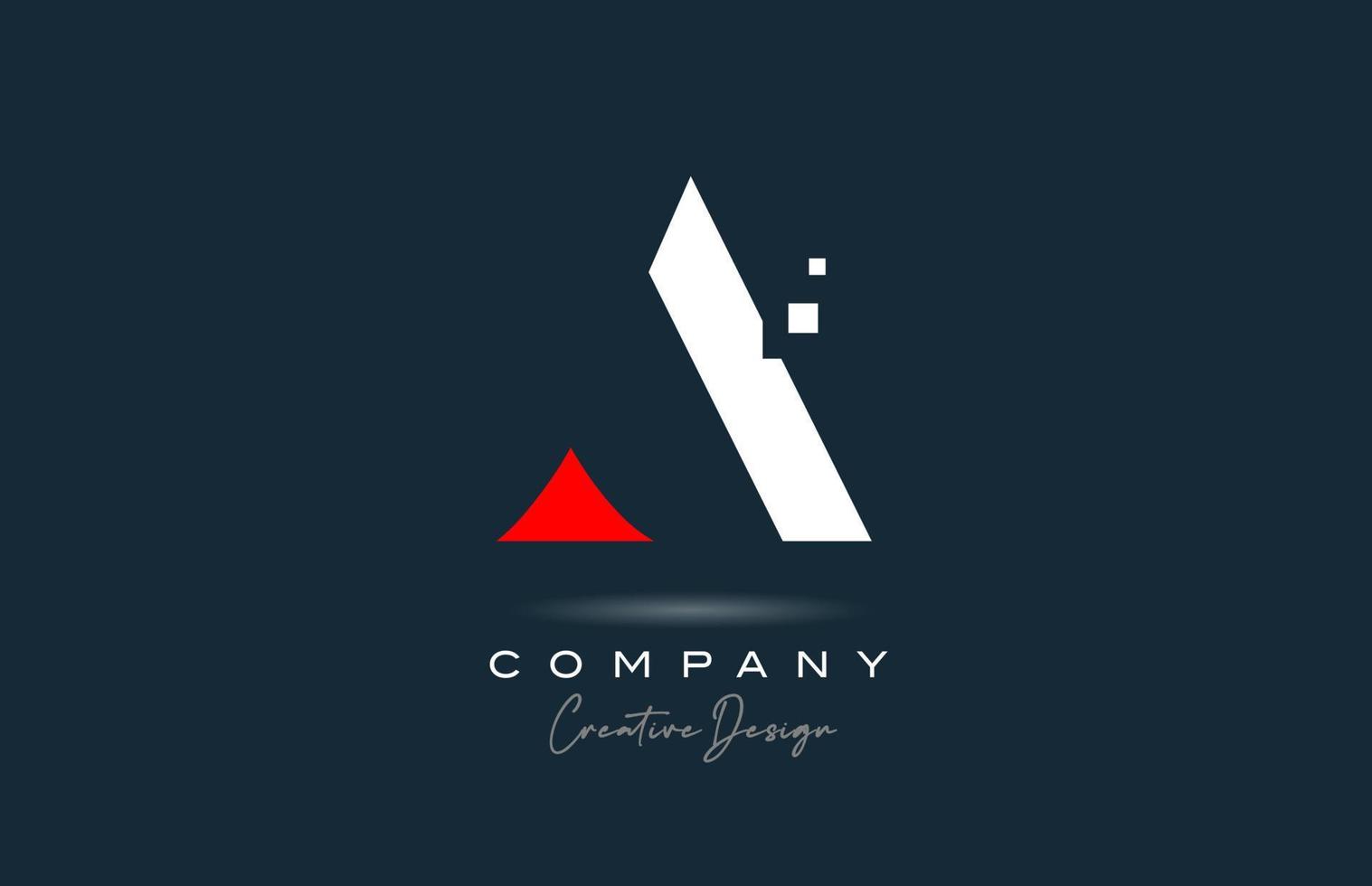 rojo blanco un alfabeto letra logo icono diseño con puntos creativo modelo para negocio y empresa vector