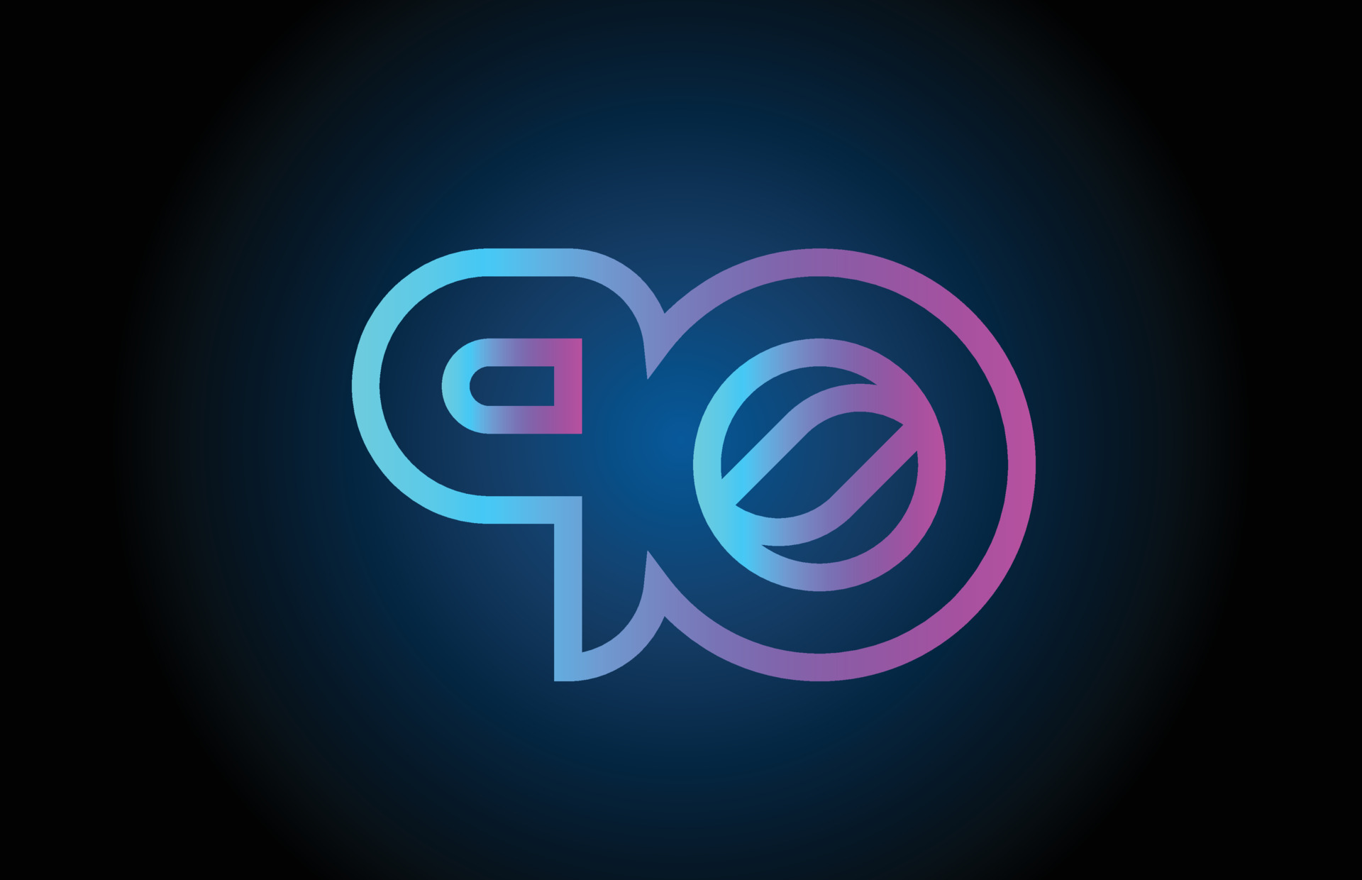 pink line 90 number logo icon design. Creative template for business