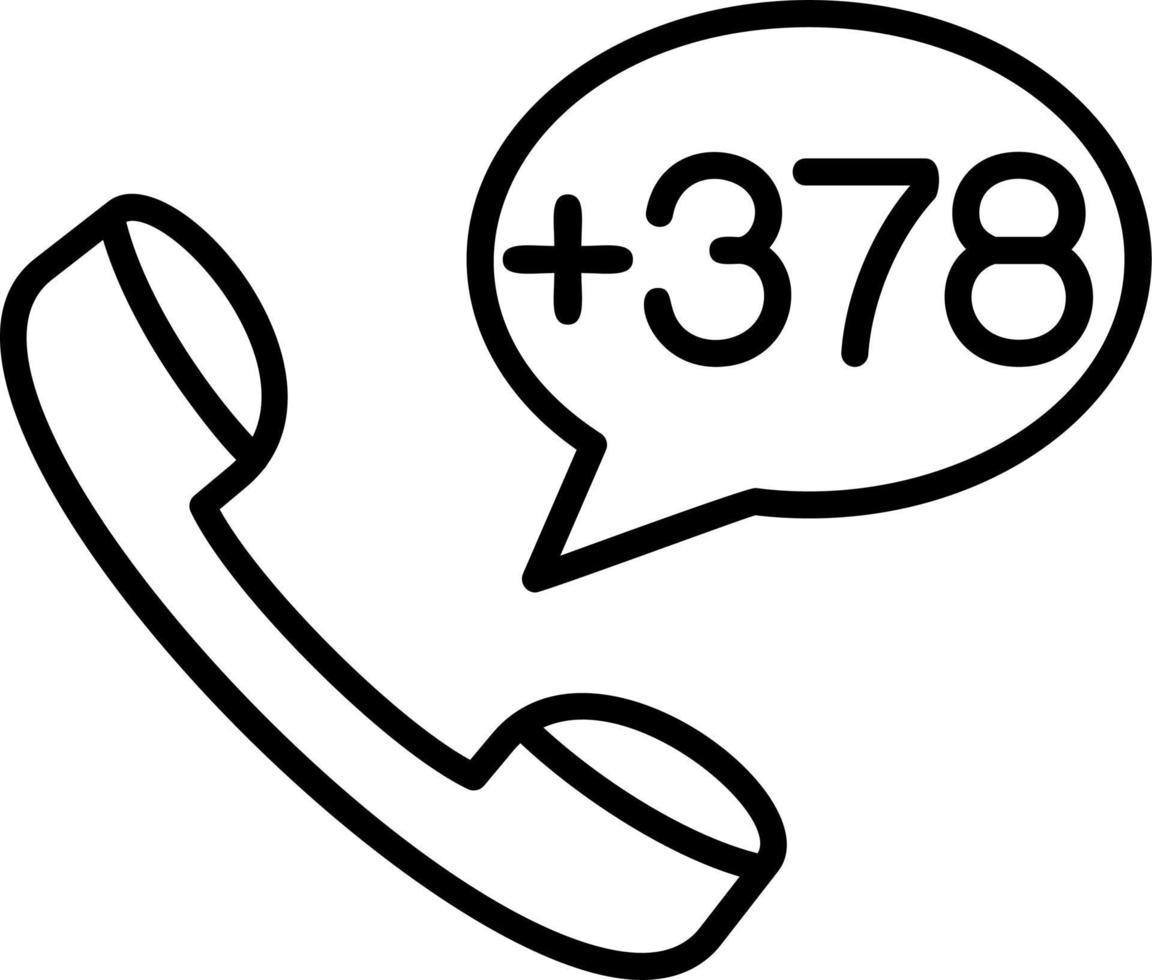 San Marino Dial code Vector Icon