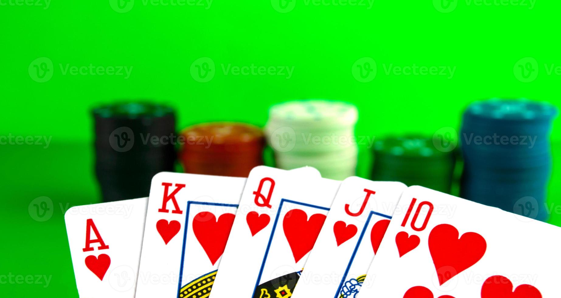 Poker, royal flush. photo