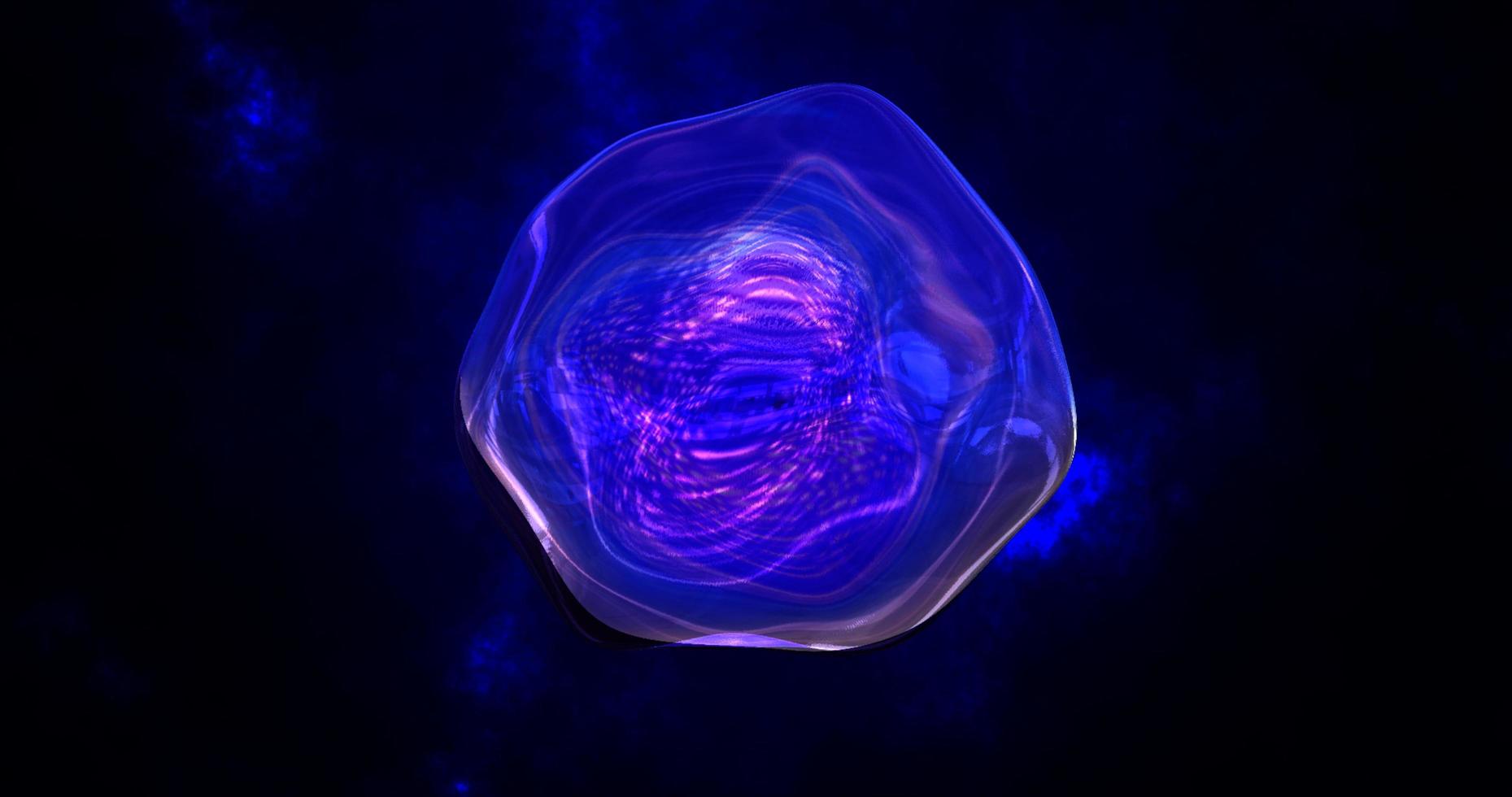 Abstract round blue sphere liquid iridescent soap bubble futuristic, abstract background. Video 4k, motion design photo