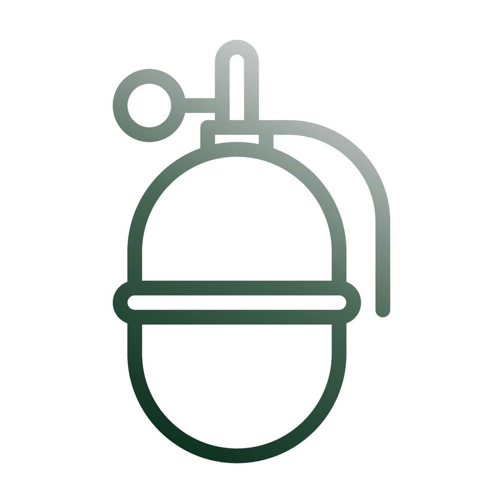 granada icono degradado verde blanco estilo militar ilustración vector Ejército elemento y símbolo Perfecto.
