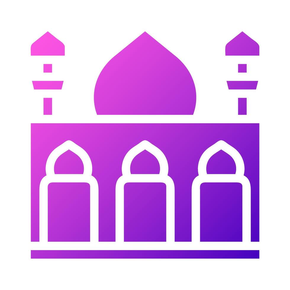 mosque icon solid gradient pink style ramadan illustration vector element and symbol perfect.