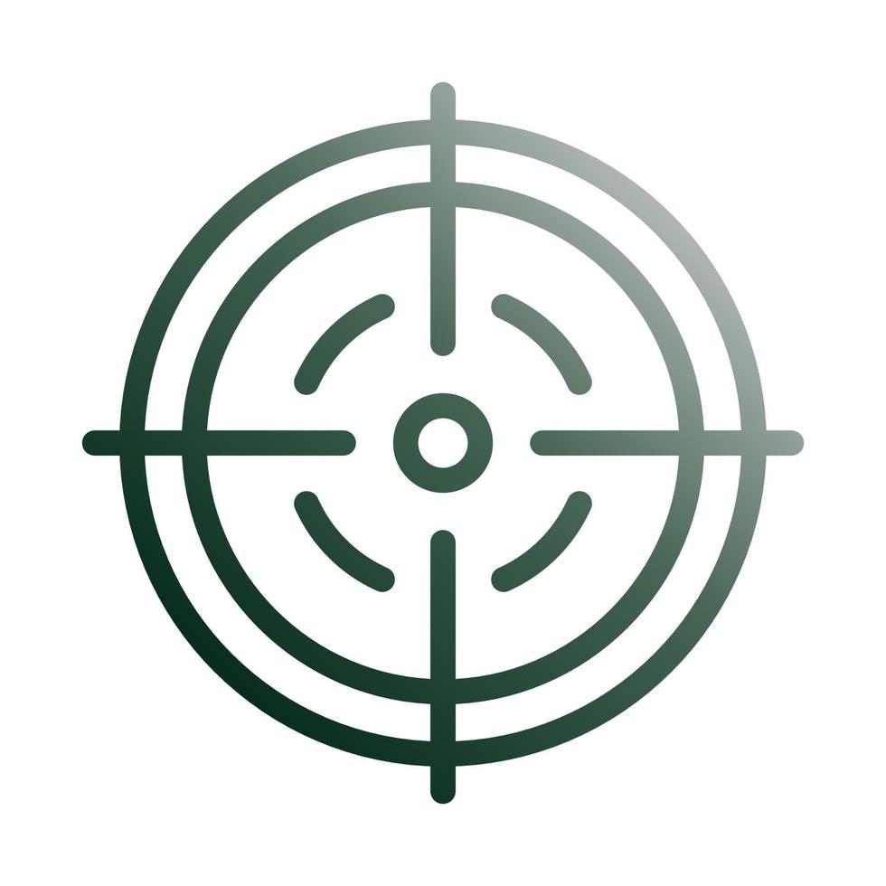 objetivo icono degradado verde blanco estilo militar ilustración vector Ejército elemento y símbolo Perfecto.