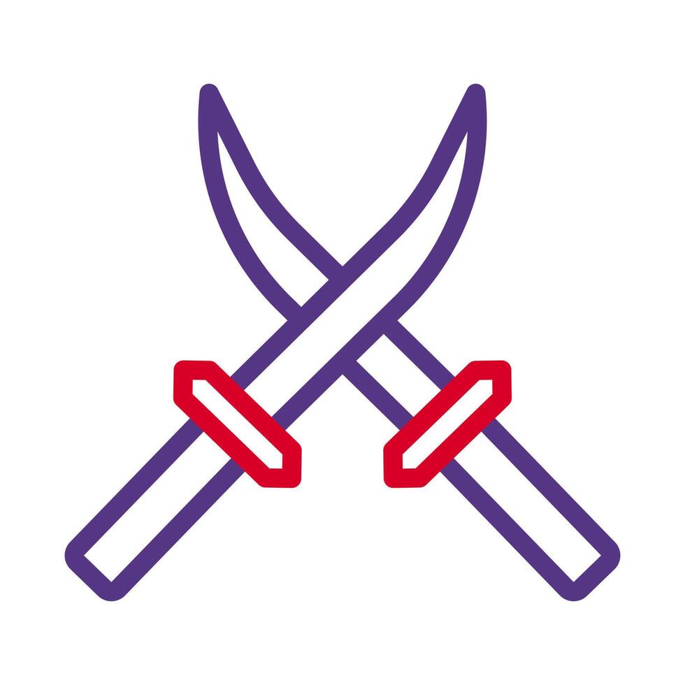 sword icon duocolor red purple style military illustration vector army element and symbol perfect.