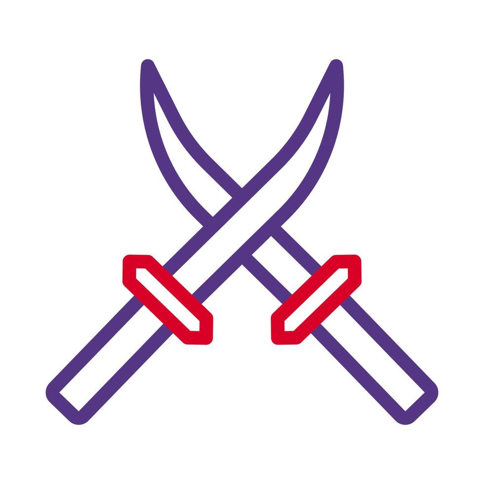 sword icon duocolor red purple style military illustration vector army element and symbol perfect.