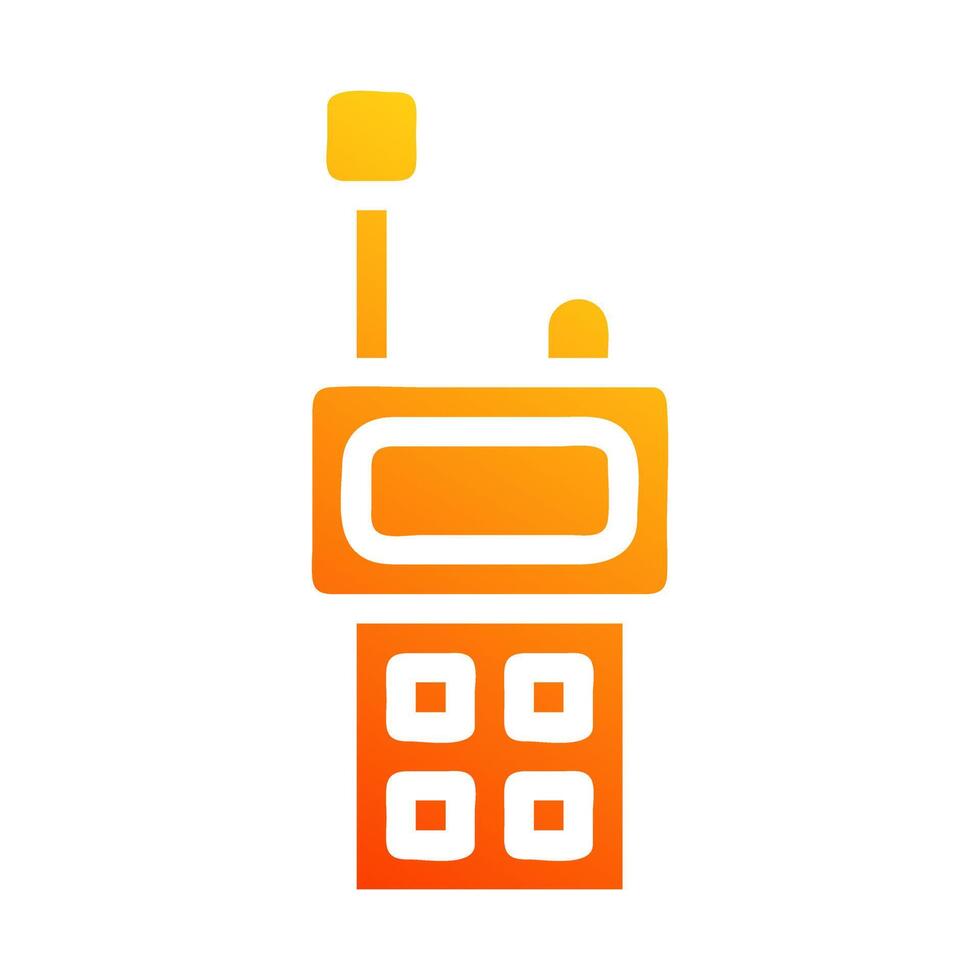 walkie talkie icon solid gradient red style military illustration vector army element and symbol perfect.