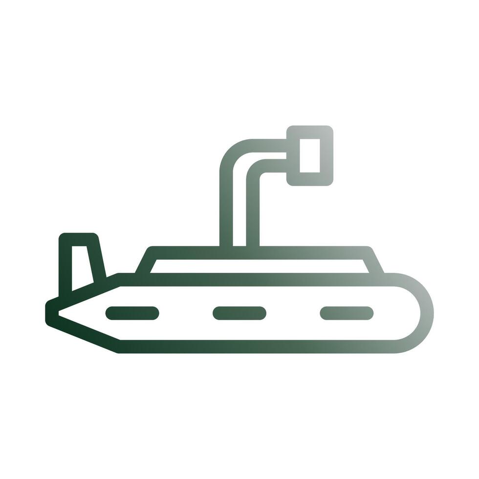 submarine icon gradient green white style military illustration vector army element and symbol perfect.