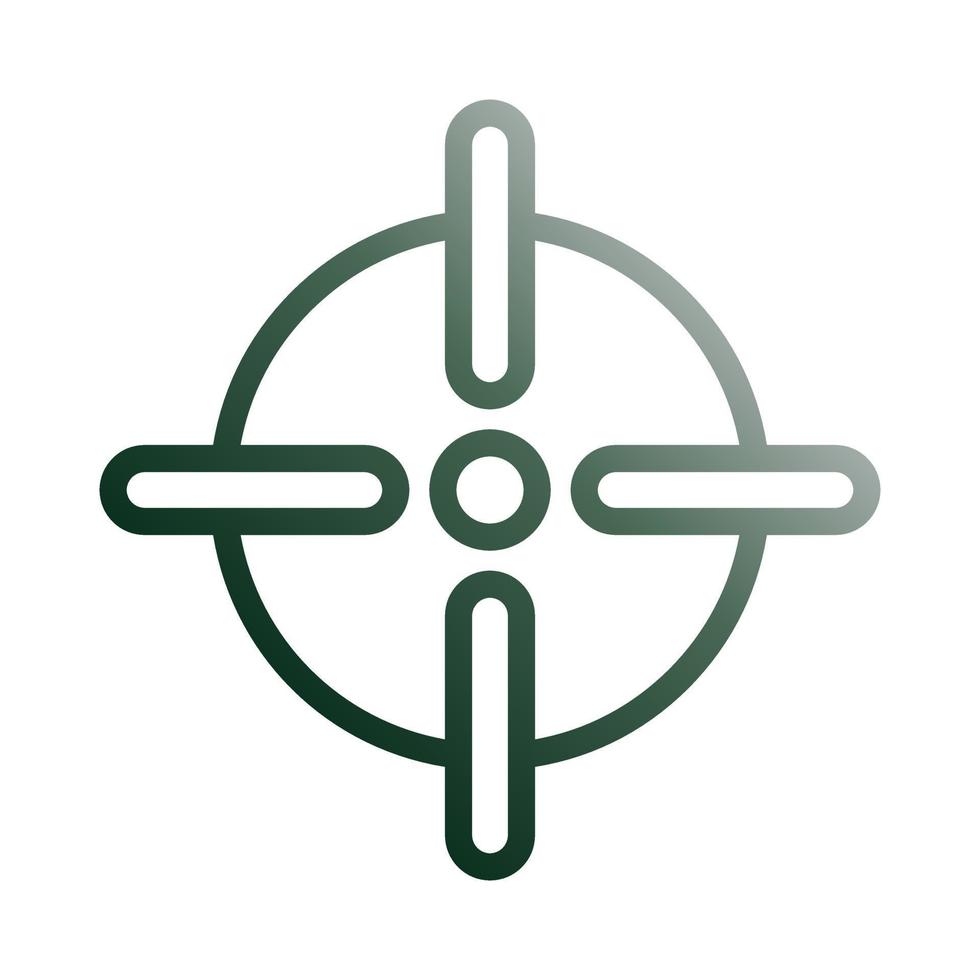 objetivo icono degradado verde blanco estilo militar ilustración vector Ejército elemento y símbolo Perfecto.
