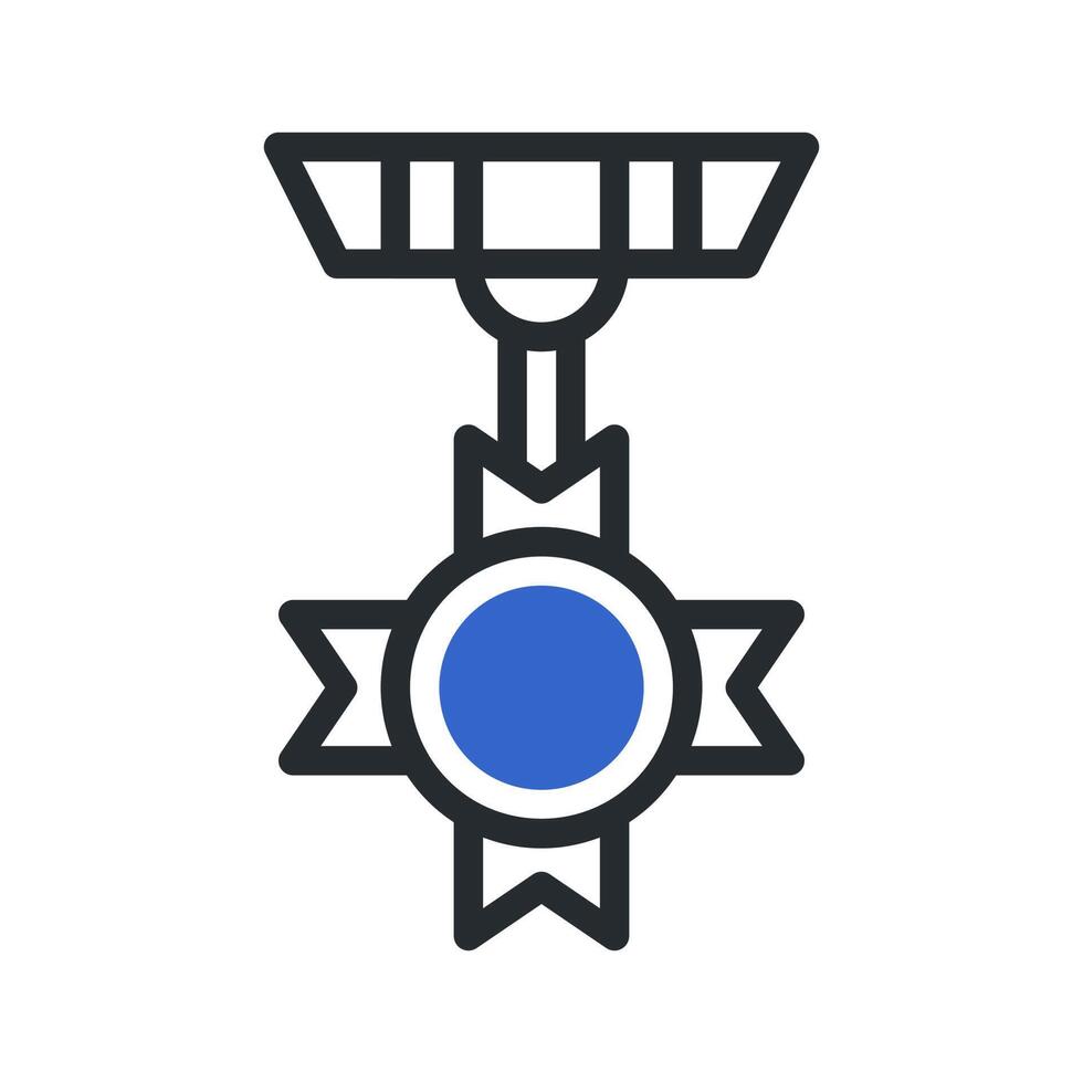 medal icon duotone grey blue style military illustration vector army element and symbol perfect.