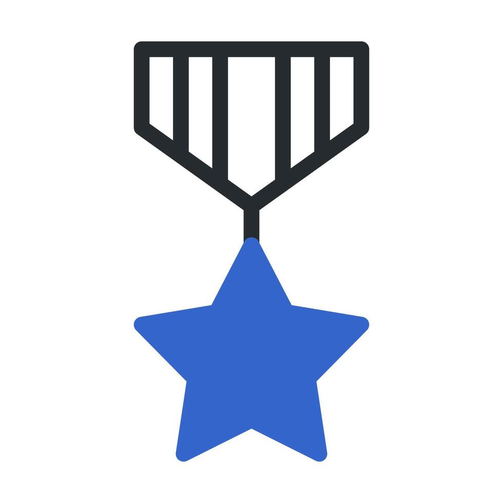 medal icon duotone grey blue style military illustration vector army element and symbol perfect.