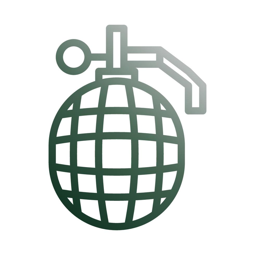 granada icono degradado verde blanco estilo militar ilustración vector Ejército elemento y símbolo Perfecto.