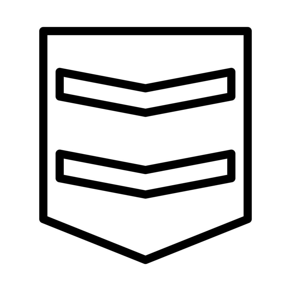 badge icon outline style military illustration vector army element and symbol perfect.