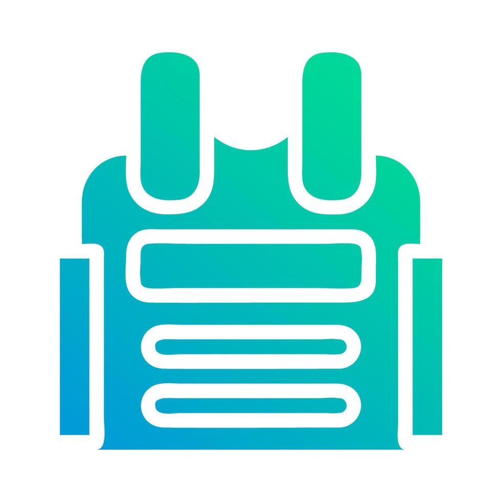 armor icon solid gradient green blue style military illustration vector army element and symbol perfect.