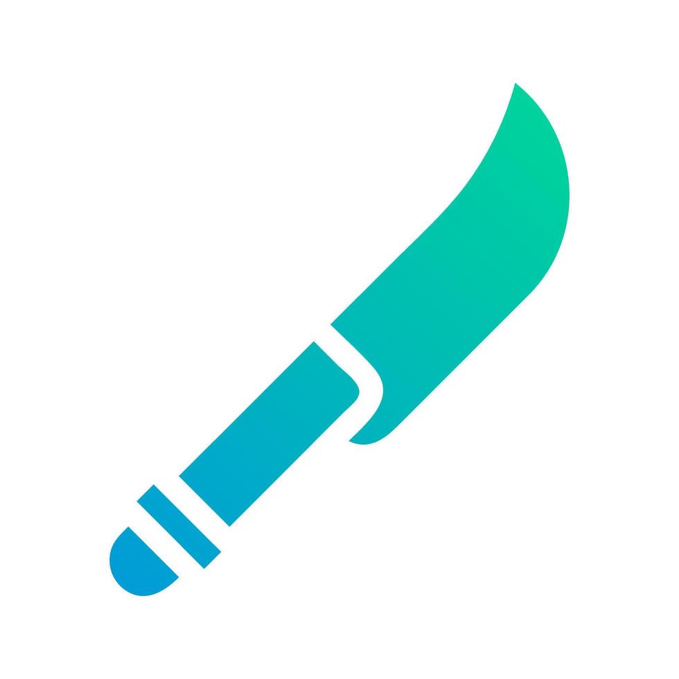 knife icon solid gradient green blue style military illustration vector army element and symbol perfect.
