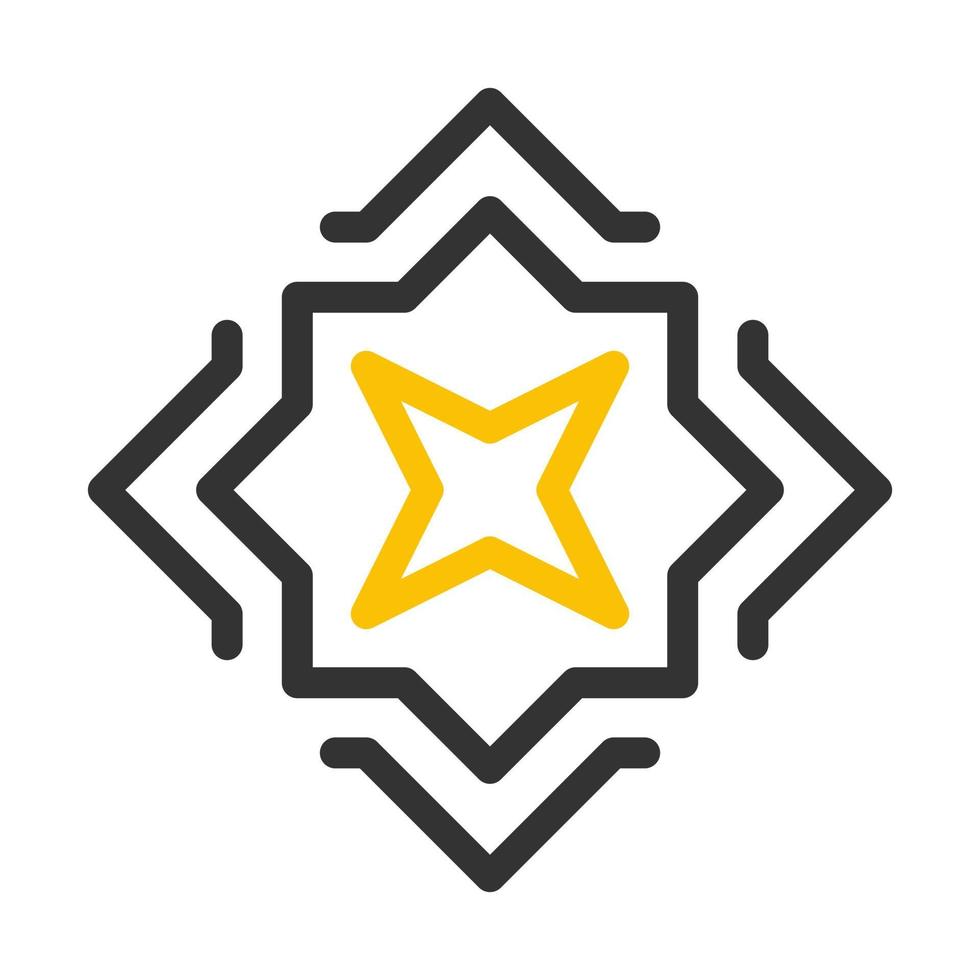 decoración icono duocolor gris amarillo estilo Ramadán ilustración vector elemento y símbolo Perfecto.