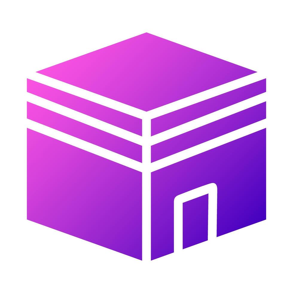 kaaba icon solid gradient pink style ramadan illustration vector element and symbol perfect.