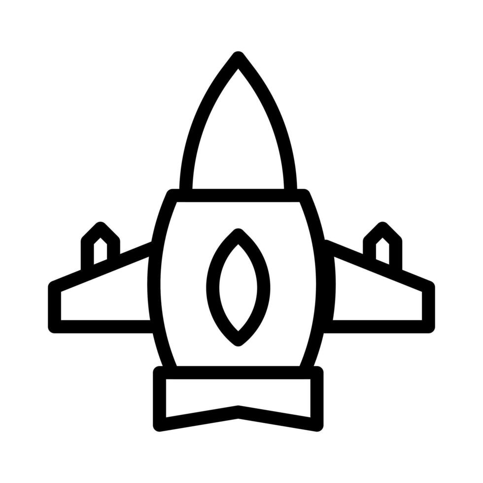 airplane icon outline style military illustration vector army element and symbol perfect.