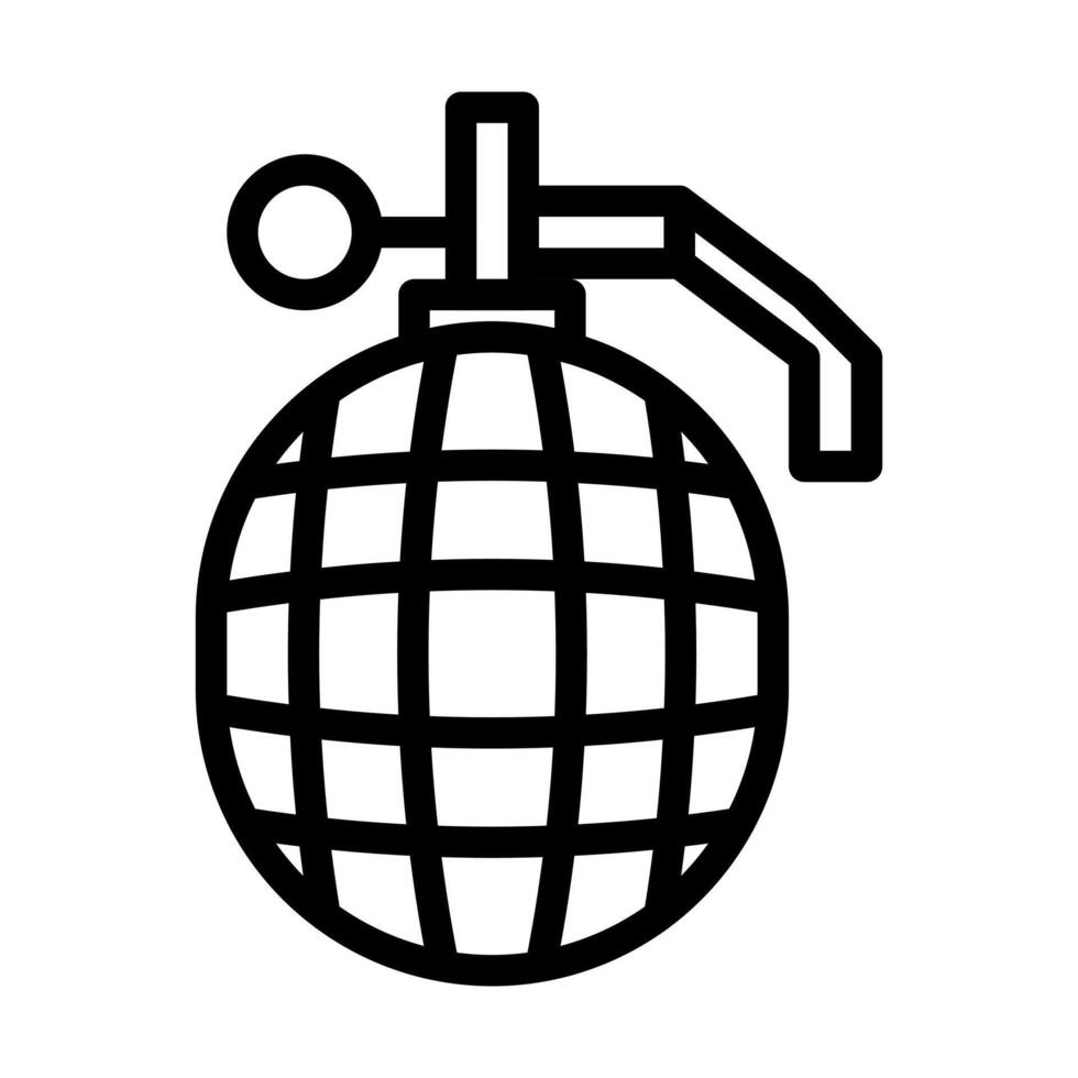 grenade icon outline style military illustration vector army element and symbol perfect.