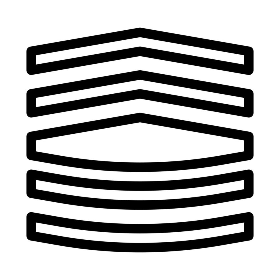 Insignia icono contorno estilo militar ilustración vector Ejército elemento y símbolo Perfecto.