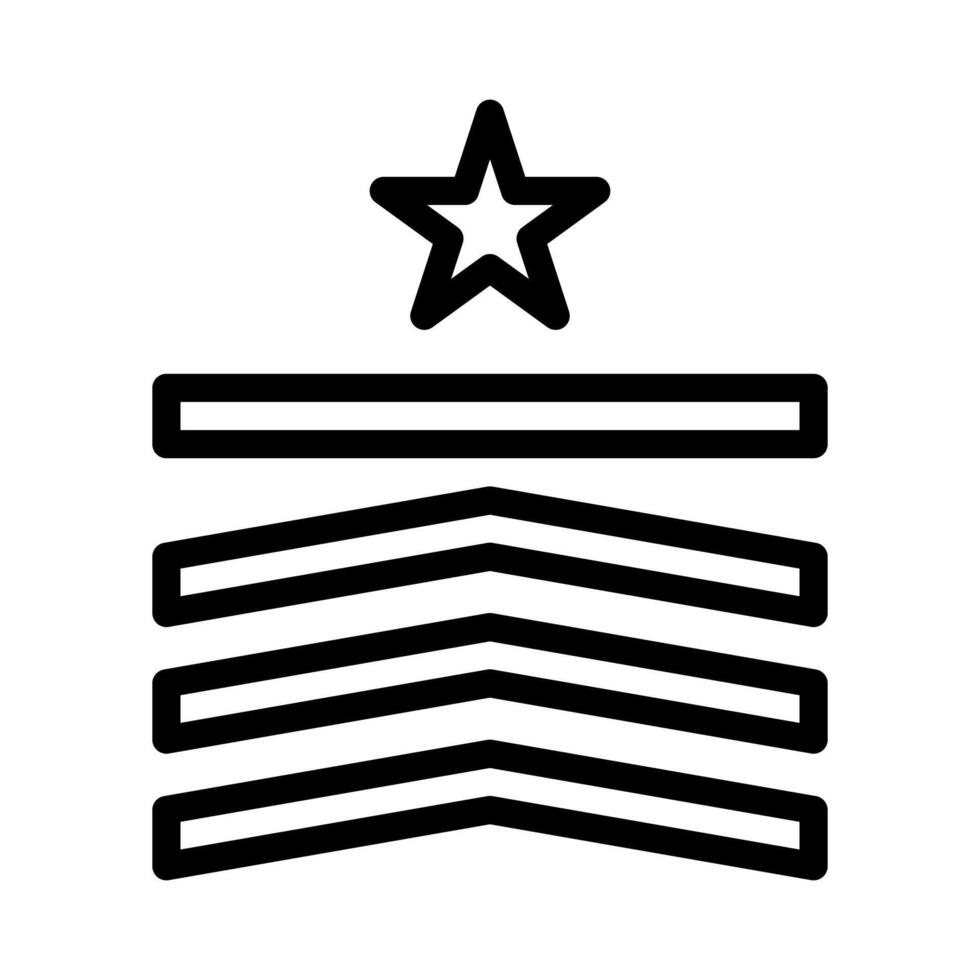 badge icon outline style military illustration vector army element and symbol perfect.