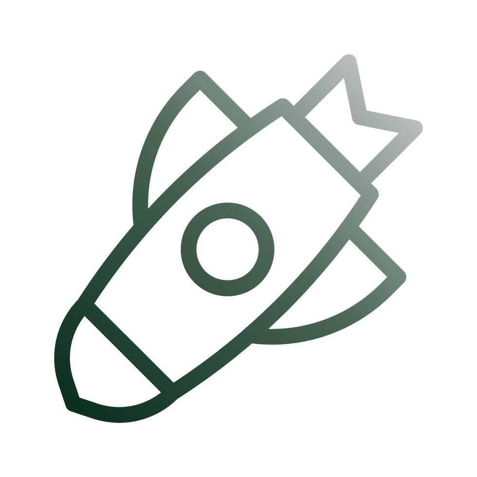 missile icon gradient green white style military illustration vector army element and symbol perfect.