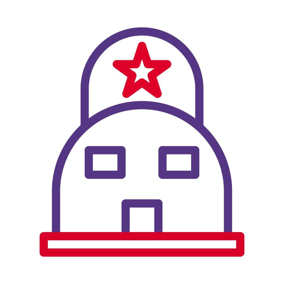tent icon duocolor red purple style military illustration vector army element and symbol perfect.